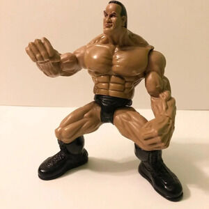 1999 Jakks Pacific WWE WWF  Maximum Sweat The Rock Loose Action Figure